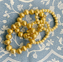 The Georgia Gold Bead Bracelet (10MM)