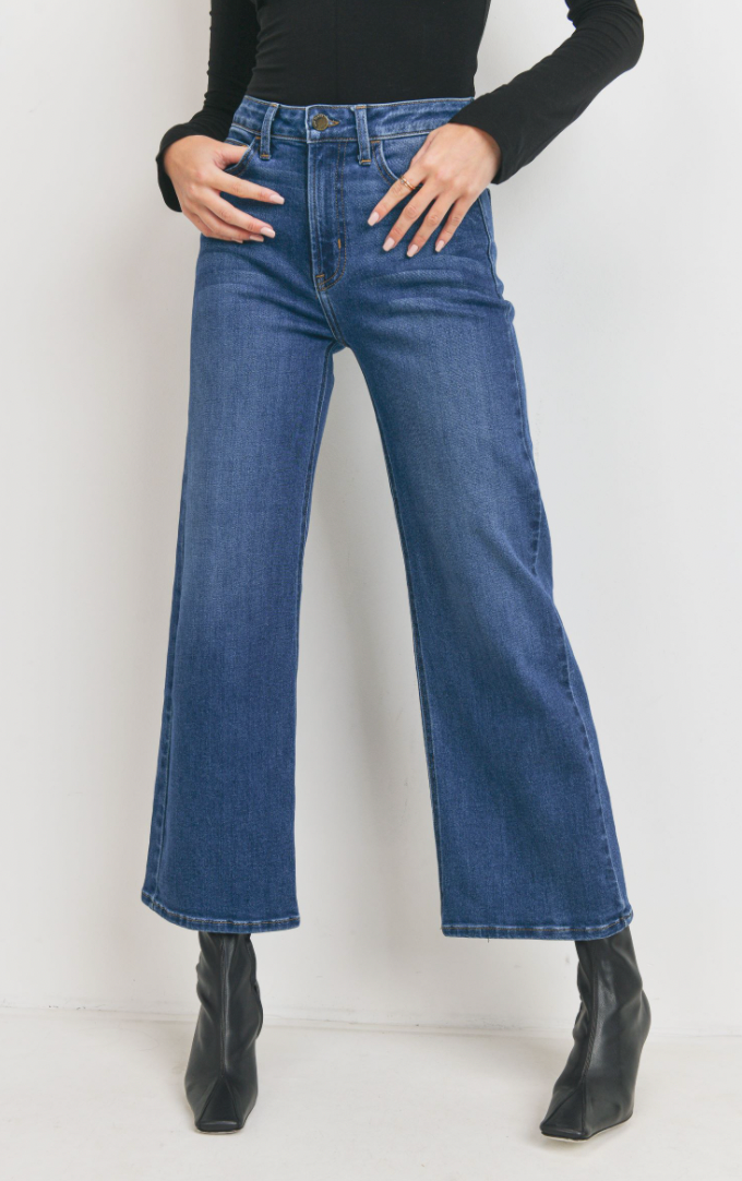 The Slim Wide Leg Jean (dark wash)