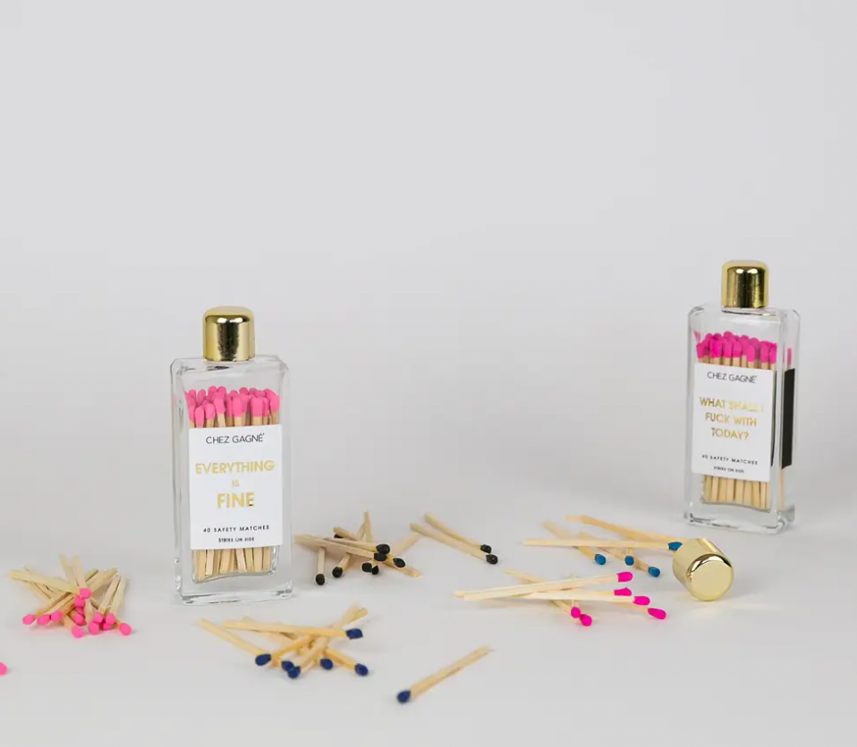 Everything Is Fine - Glass Bottle Matches