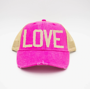LOVE Pink Trucker Hat