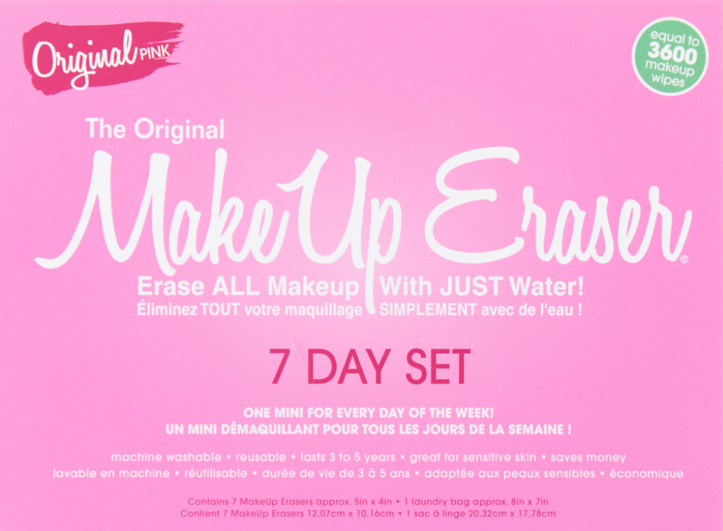 Makeup Eraser The Original Erase All Makeup With Just Water, Including  Waterproof Mascara, Eyeliner, Foundation, Lipstick and More, Original Pink