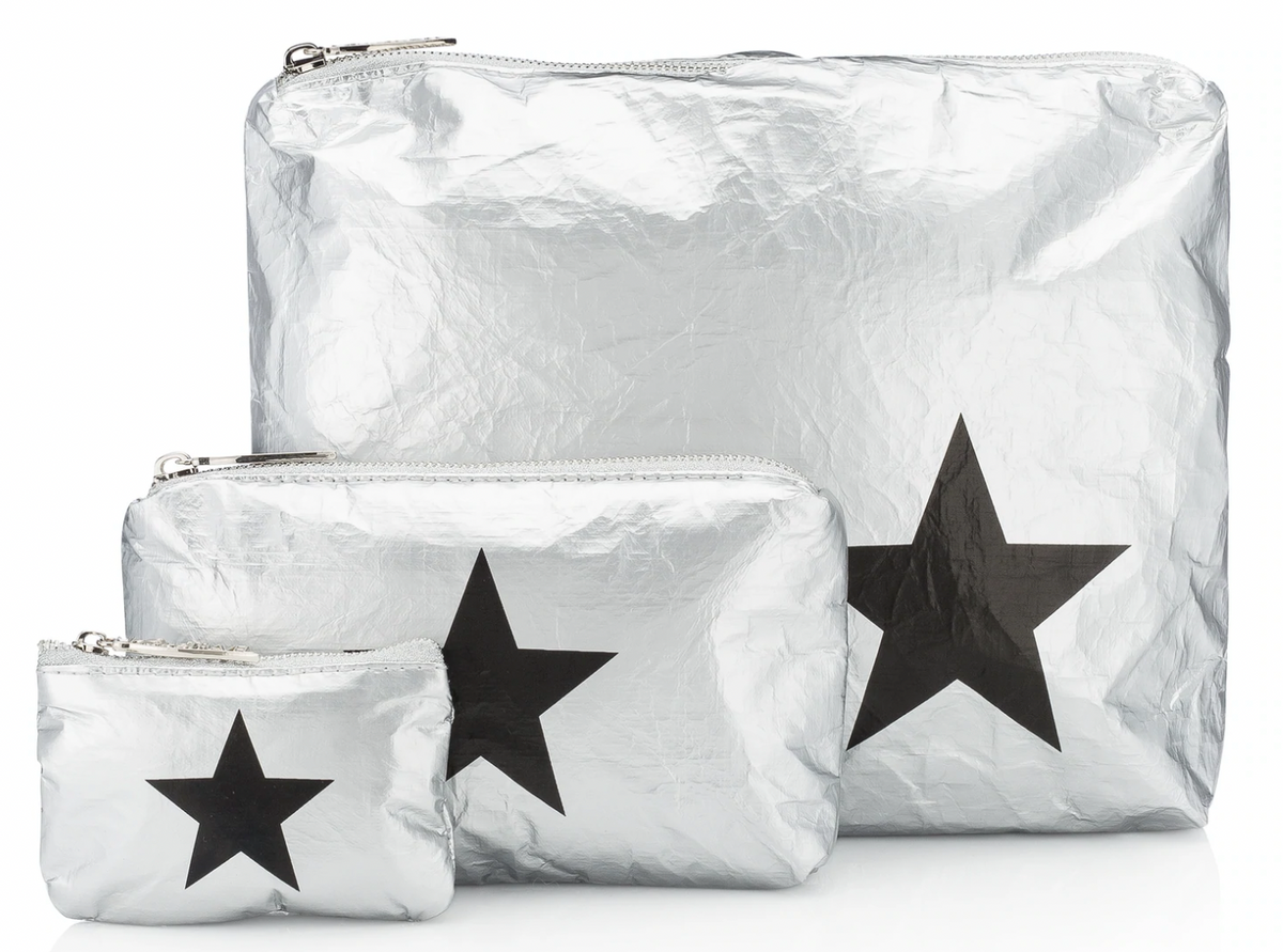 Set of 3 Travel Pack - Silver w/ Black Star