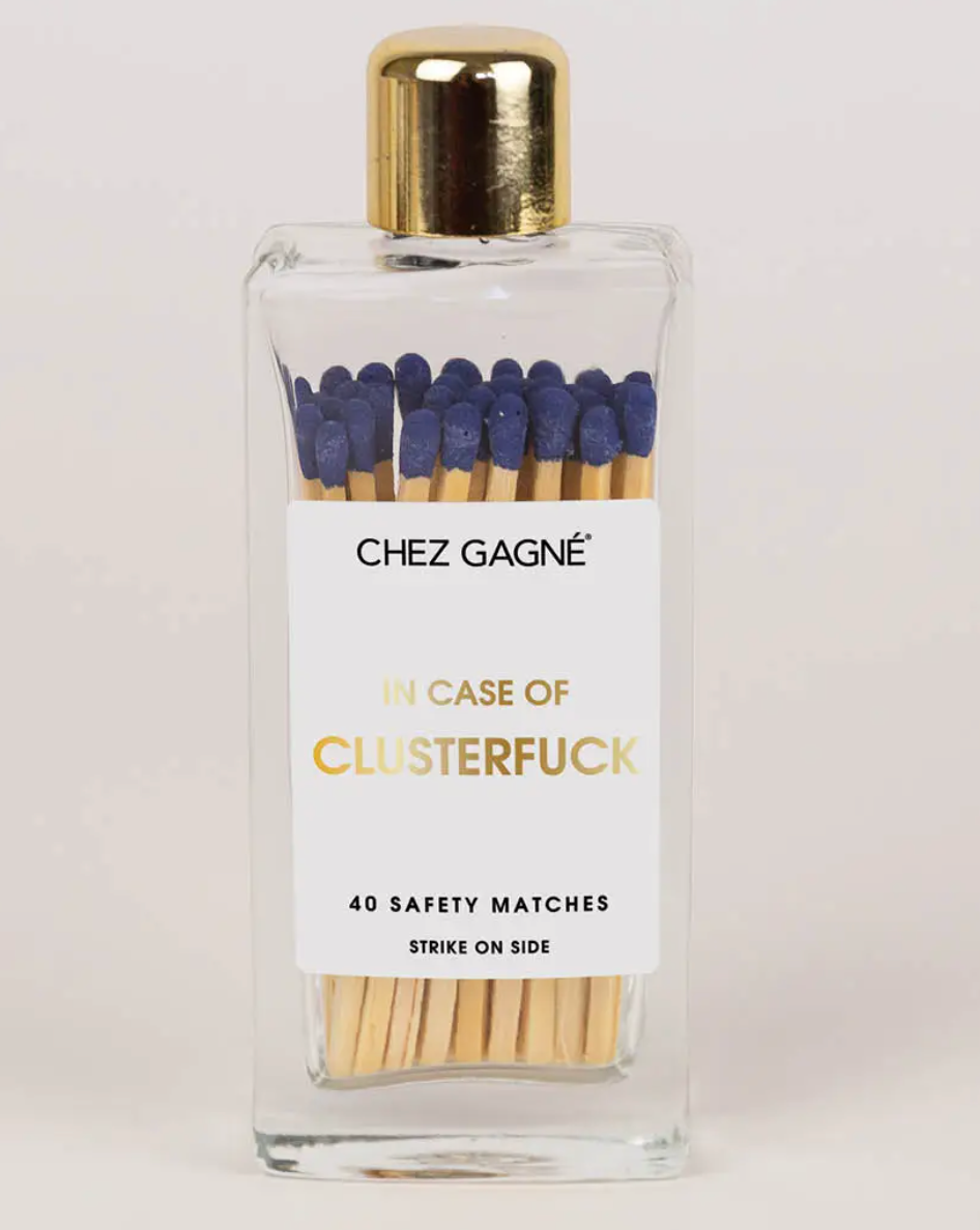 In Case of Clusterfuck - Glass Bottle Matches