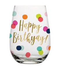 HAPPY BIRTHYAY Wine Glass