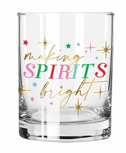 Making Spirits Bright Rocks Glass