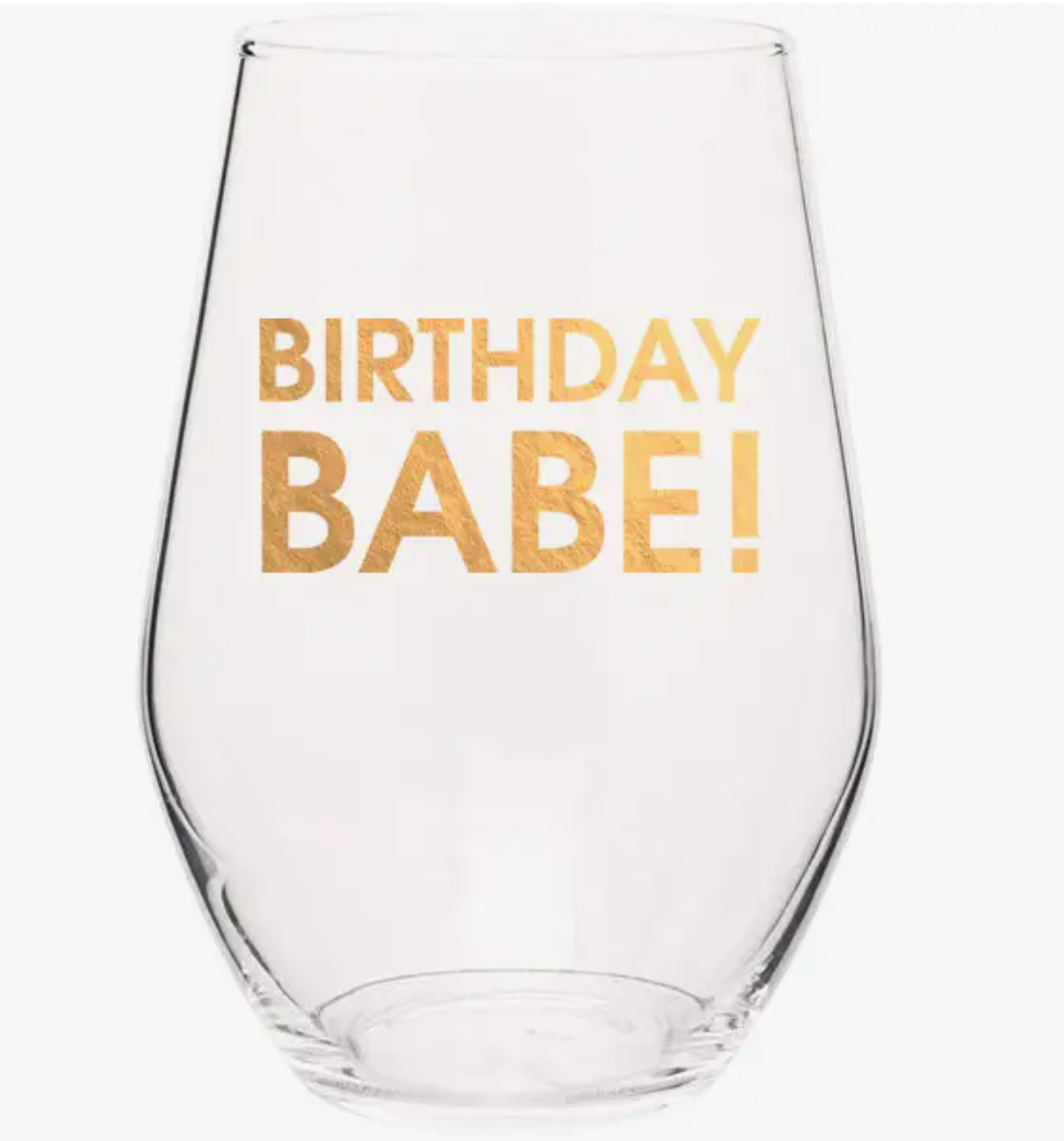 Birthday Babe Wine Glass