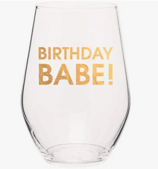 Birthday Babe Wine Glass