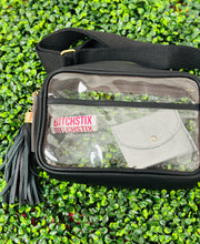 Clear Rectangle Crossbody Bag (black)