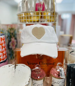 Heart Patch White Hat