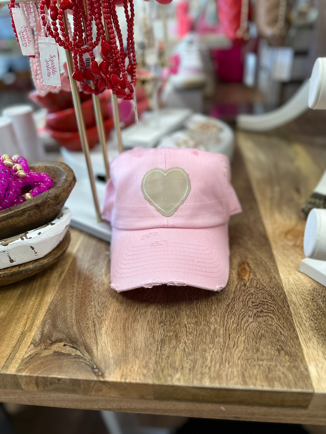 Heart Patch Pink Hat