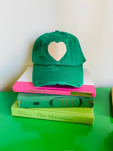 Heart Patch Green Hat