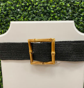Black Stretch Belt (bamboo buckle)